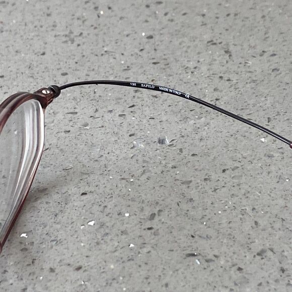 SAFILO SAF 5001 E13 47 15 135 Eyeglass Frames Made in Italy Red Brown - Picture 5 of 7